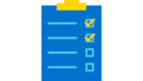 Icon einer Checkliste.