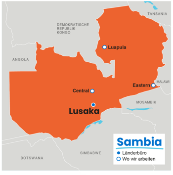 Sambia Landkarte Sambia Landkarte