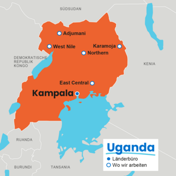 Uganda Landkarte Uganda Landkarte